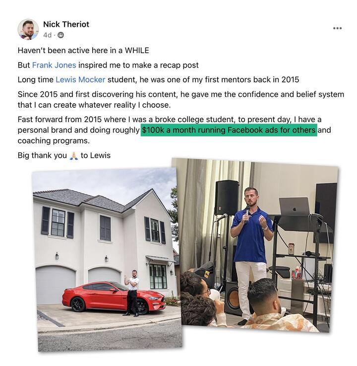 $100K a month running Facebook ads for others
